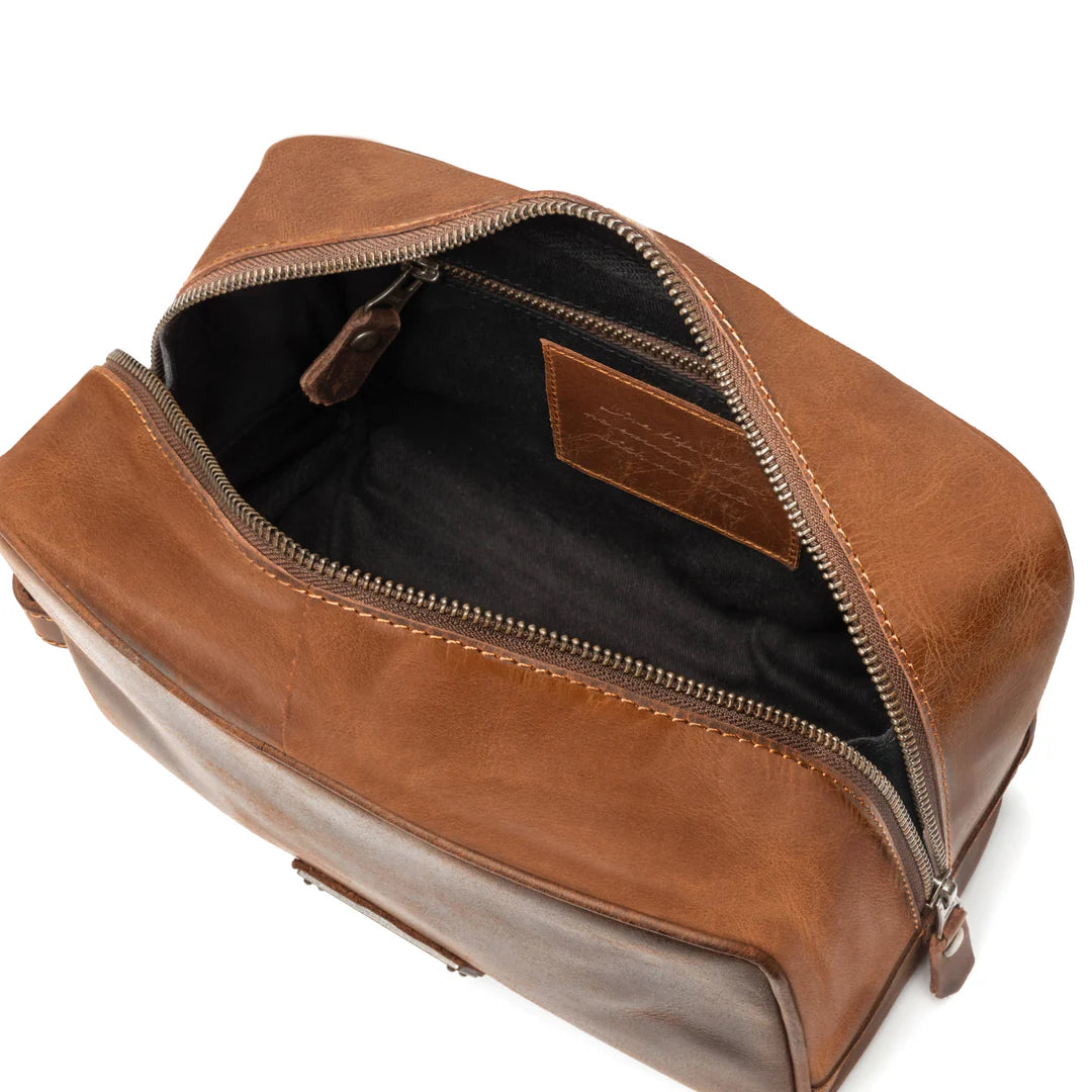 DRAKENSBERG Set/2 weekender »John« & toiletry bag »Theo« Havana-brown