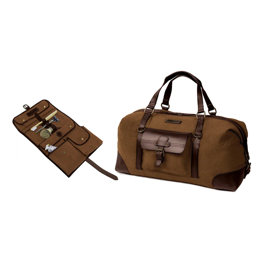 DRAKENSBERG Set/2 Travel bag »Sam« & Toiletry Bag »Sid« Umbra-Brown