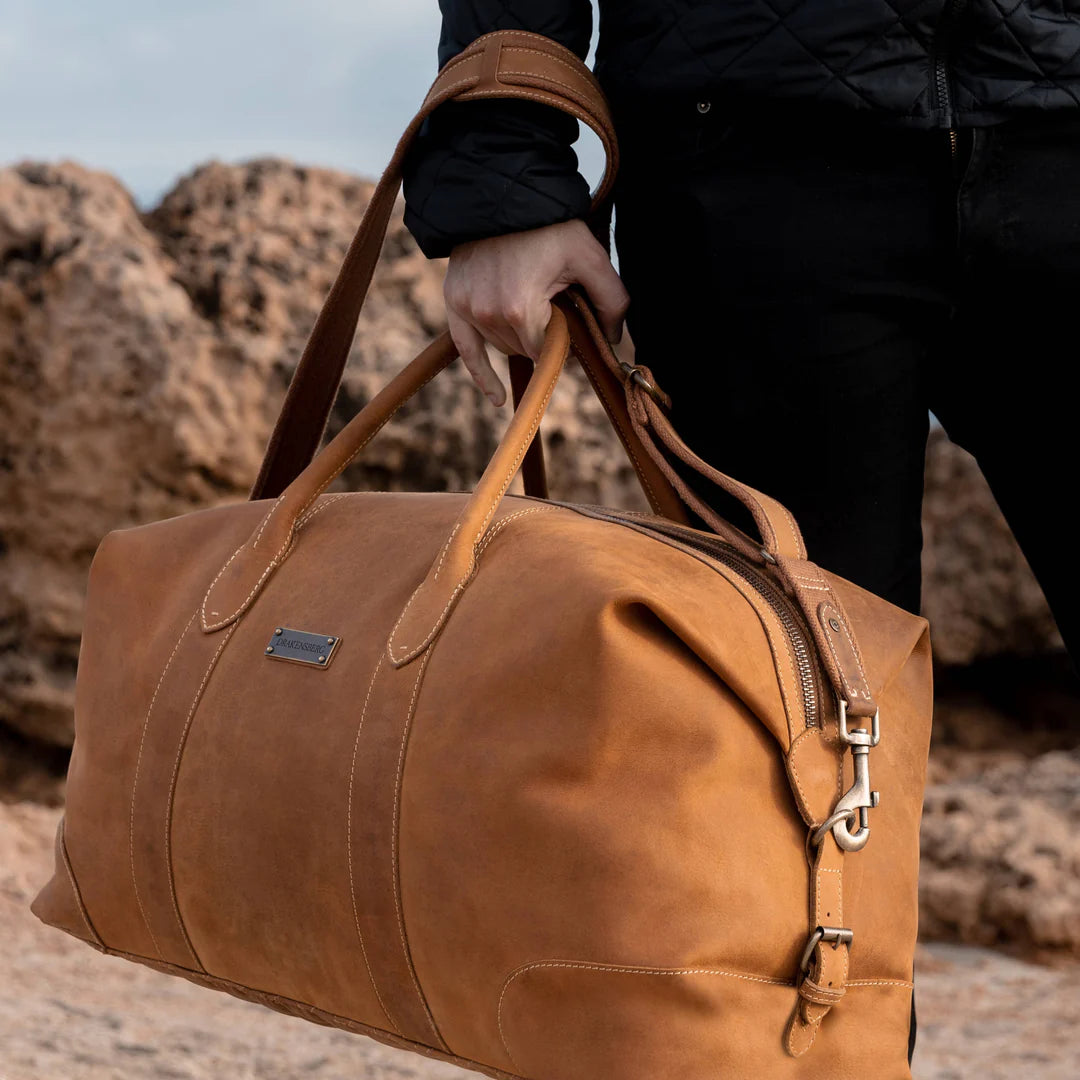 DRAKENSBERG Duffle bag »David« L Cognac-Brown