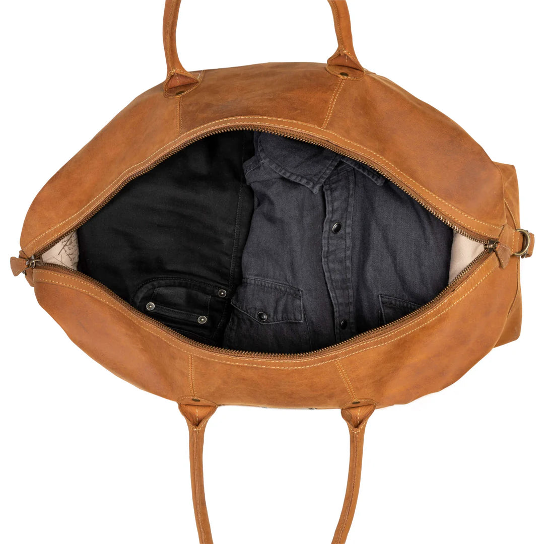 DRAKENSBERG Duffle bag »David« L Cognac-Brown