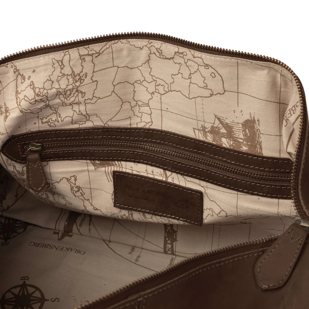 DRAKENSBERG Duffle bag »David« L Coffee-Brown