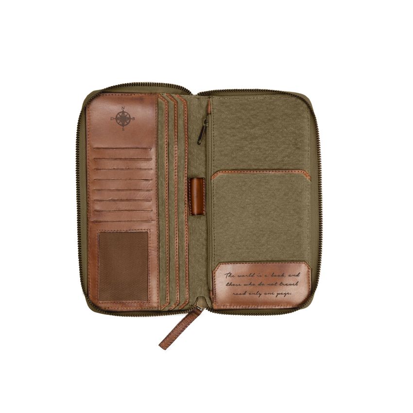 DRAKENSBERG Travel Wallet »Travis« Olive-Green