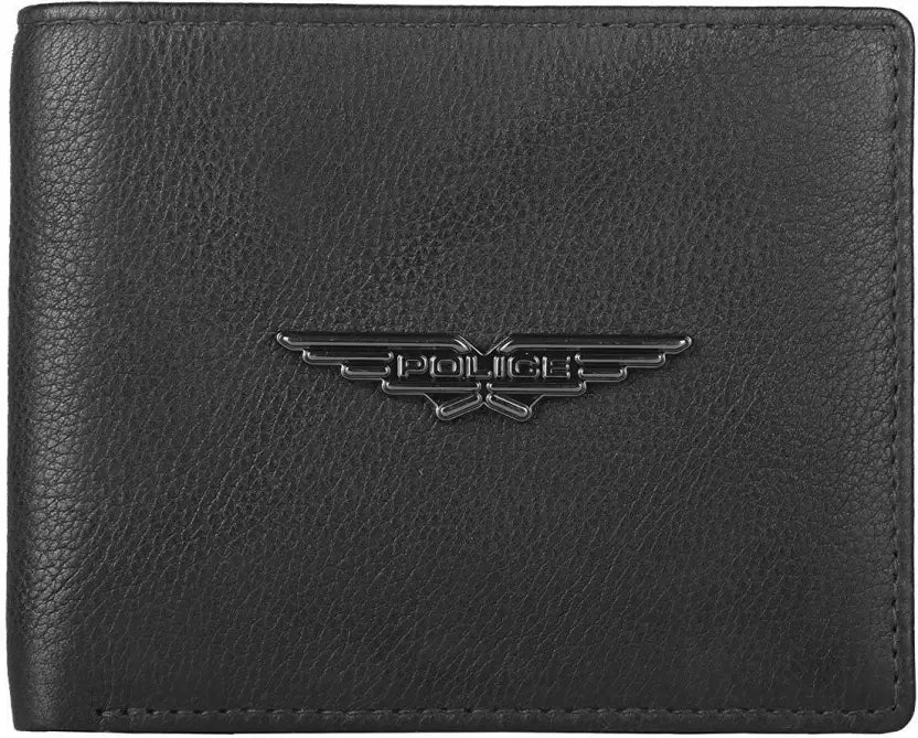 Men Casual Black Genuine Leather Wallet - Regular Size  (10 Card Slots)