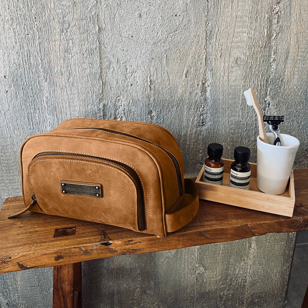 DRAKENSBERG Dopp Kit »Ben« Cognac-Brown