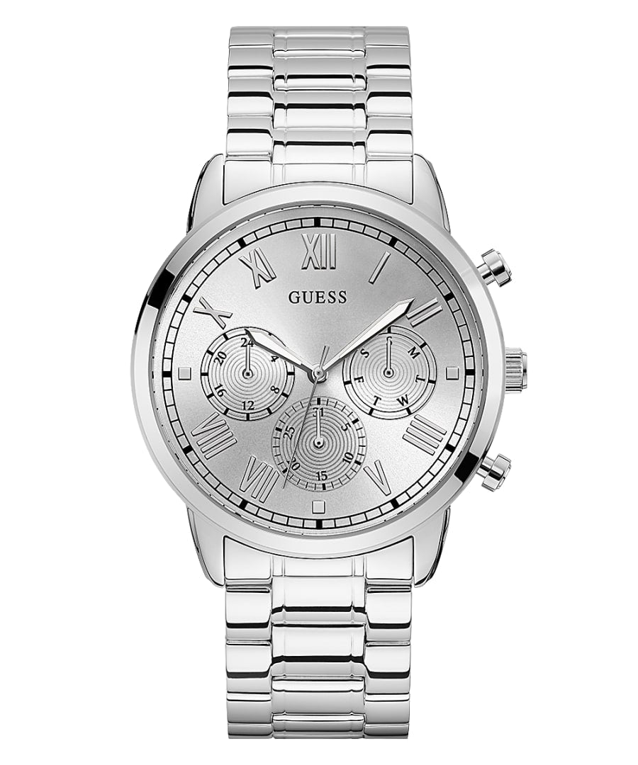 Guess watch GW0066G1 Hendrix Silver Dial Stainless Steel Analogue Watch For Men