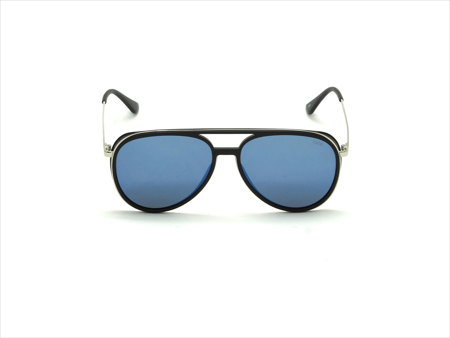 IDEE Sunglasses for Unisex IDEE-S2634-C3 57mm Large Aviator Silver,Black Sunglasses