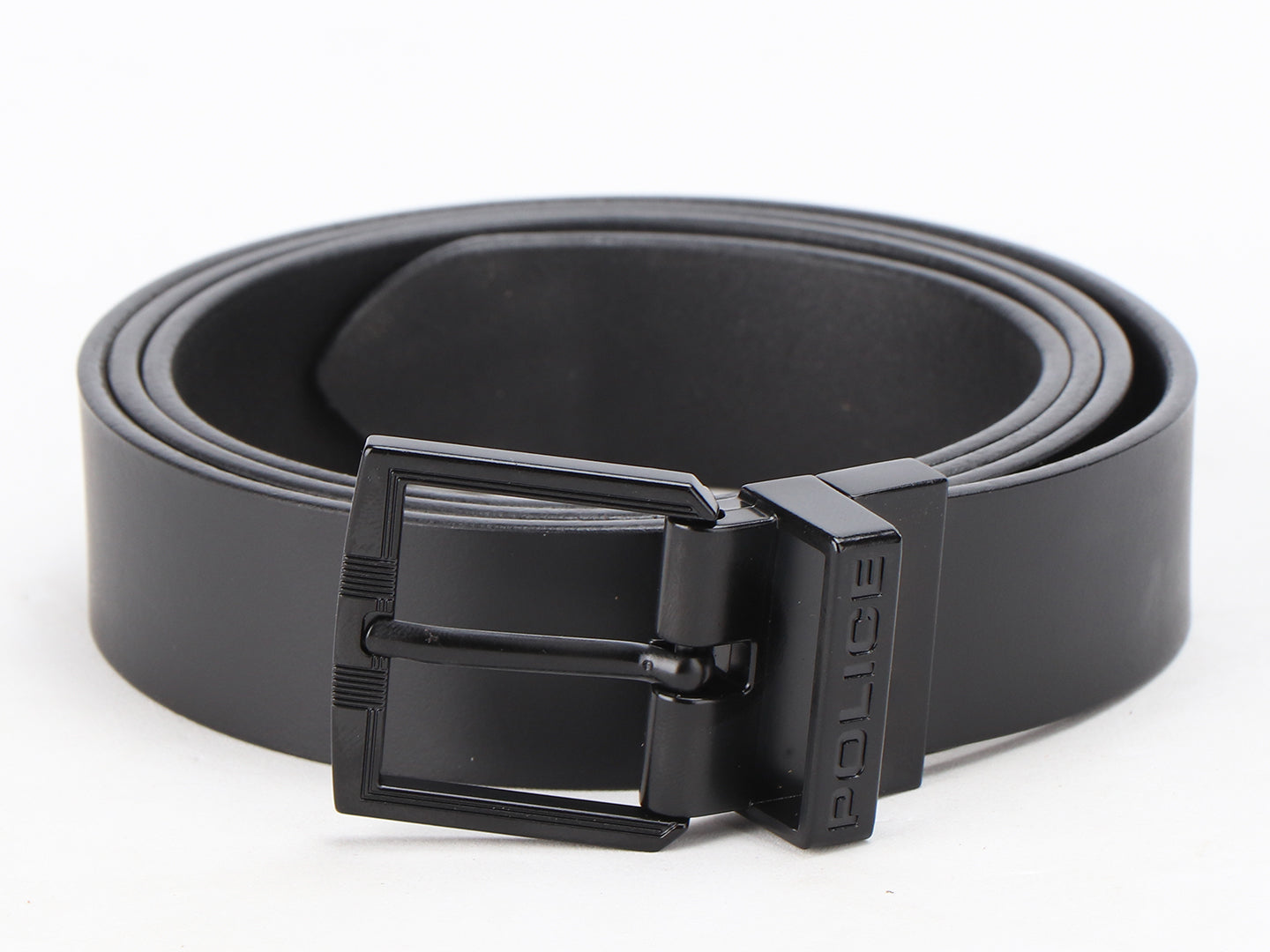 BOND Satin BLACK 30 mm Pronged Buckle Belt - (PT1159004_2-M1)